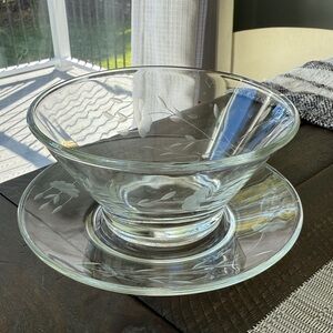Vintage Princess House Heritage Crystal mayonnaise bowl